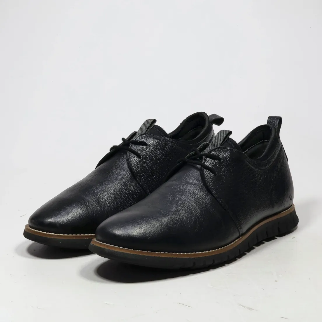 Hush Puppies Casual Lace Ups Leather Black Colour For Men