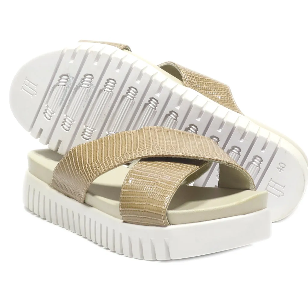 Ilse Jacobsen Flip Flops Leather Beige Colour For Women