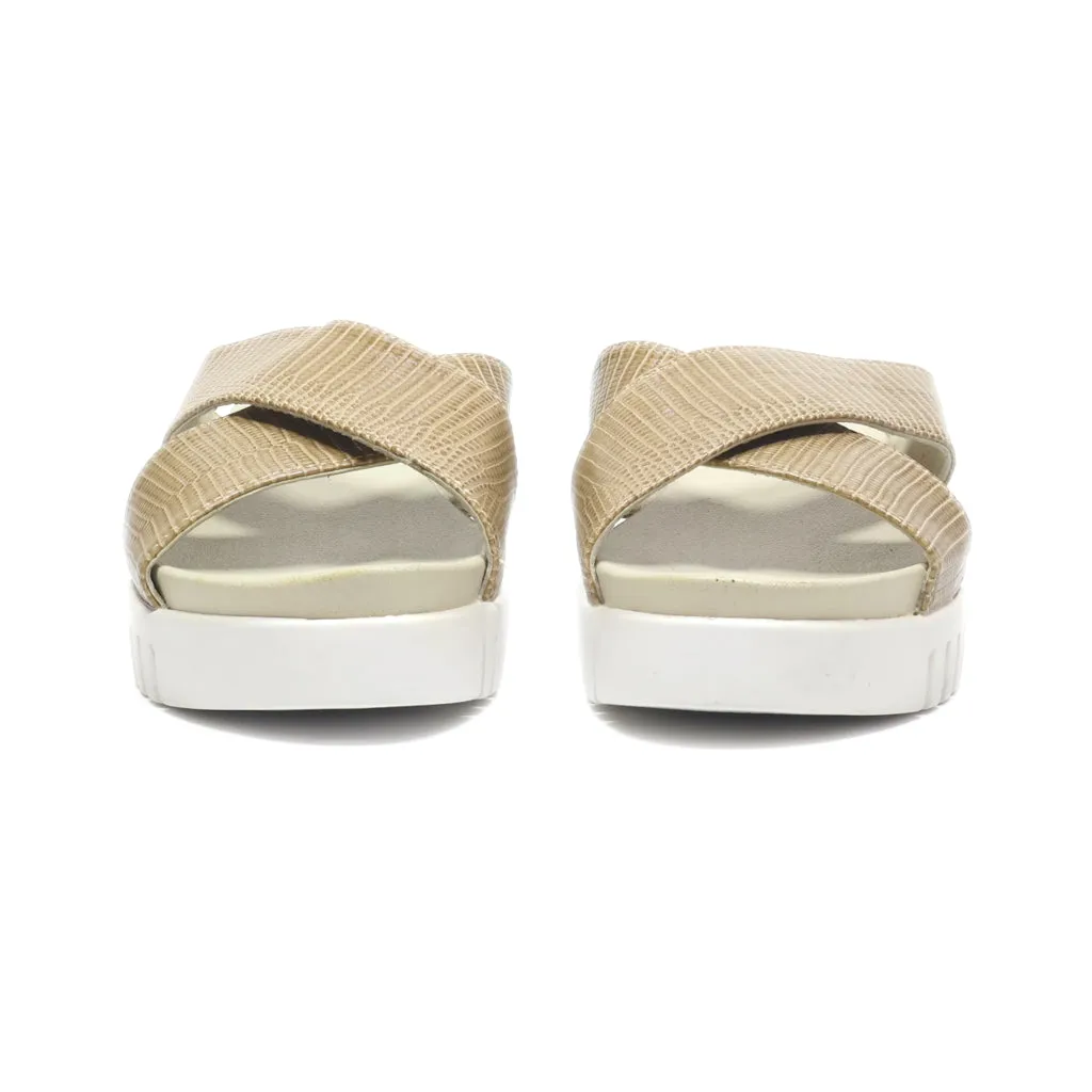 Ilse Jacobsen Flip Flops Leather Beige Colour For Women