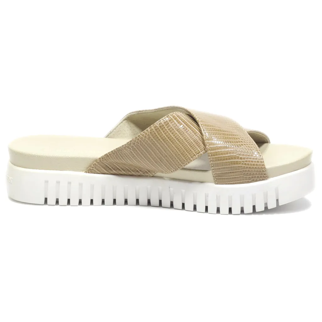 Ilse Jacobsen Flip Flops Leather Beige Colour For Women