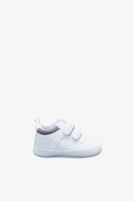 Infant Boys White Velcro Pram Shoe