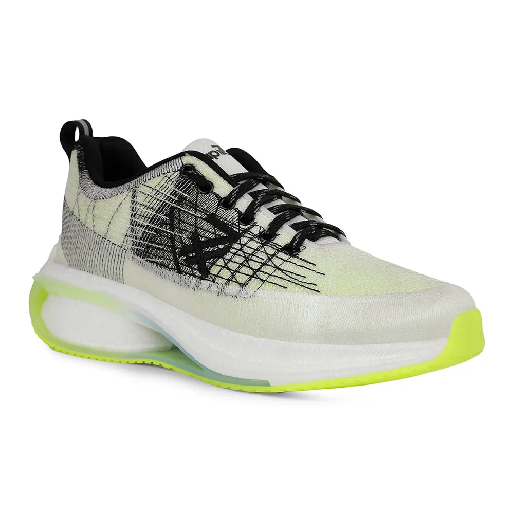 Leap7x Sports White Lacing Running Shoes For Men MOSCOW-1 By Liberty