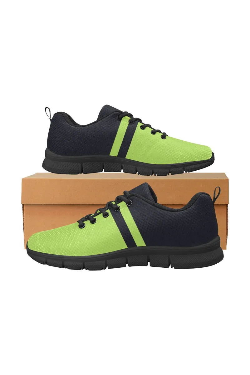 Lime Green & Blue Women's Breathable Running Shoes