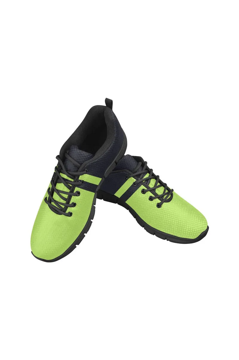 Lime Green & Blue Women's Breathable Running Shoes