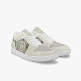 Low-Top AJ1 Leather Sneakers Marmol Beige