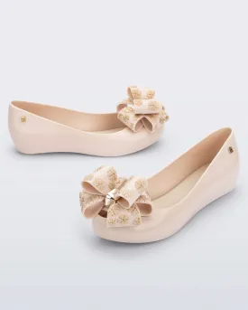 Melissa Ultragirl Sweet XXIII AD Bow Applique Beige Ballerinas For Women