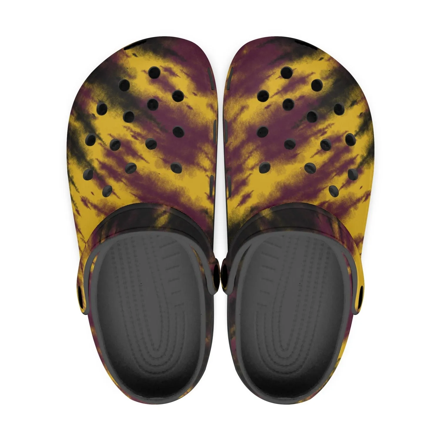 Men's Lightweight Clogs Tie Dye Gold