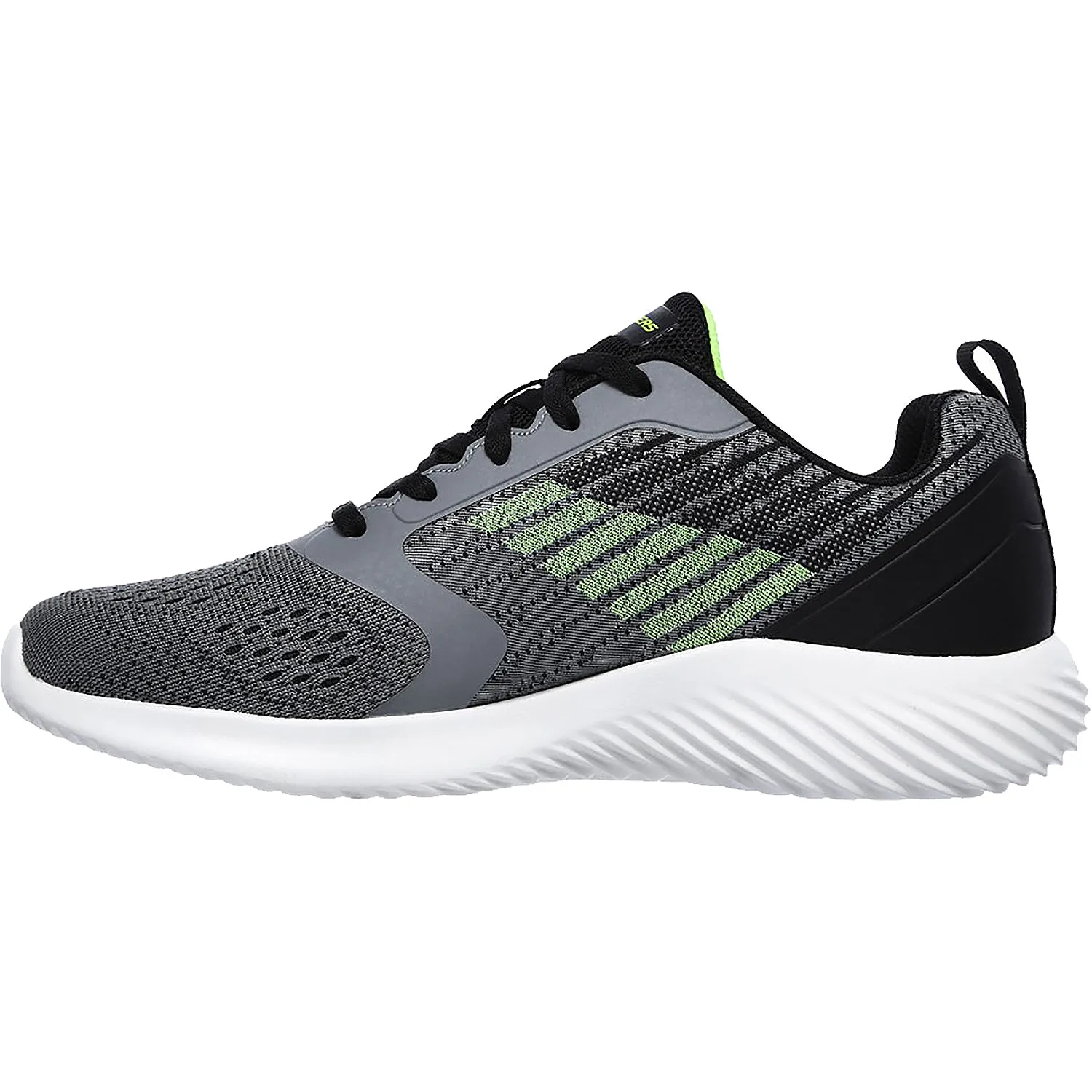 Men's Skechers Bounder Verkona Charcoal Knit Fabric