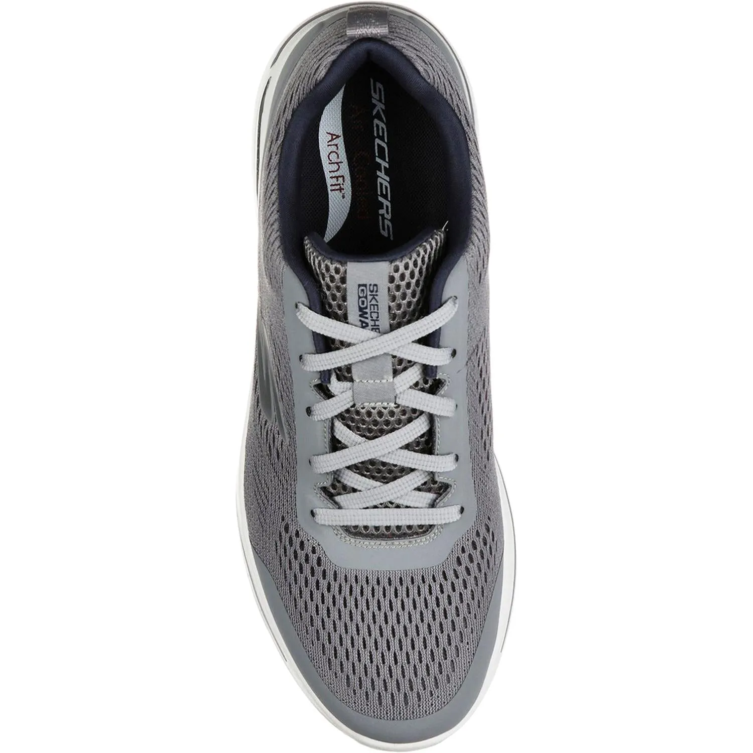 Men's Skechers GOwalk Arch Fit Idyllic Grey/Navy Knit Mesh