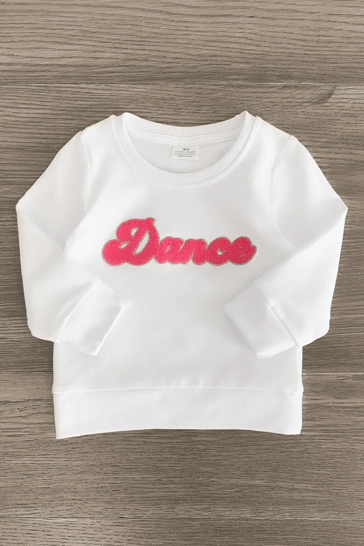 Mom & Me - "Dance" Chenille Patch Long Sleeve Top