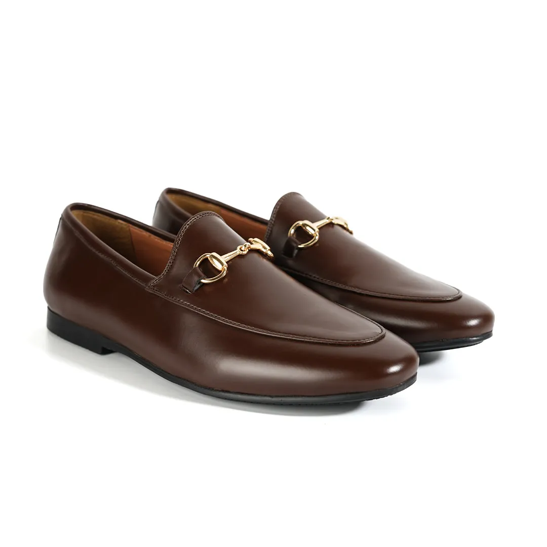 Monkstory Horsebit Flexi Business Slip-Ons - Brown