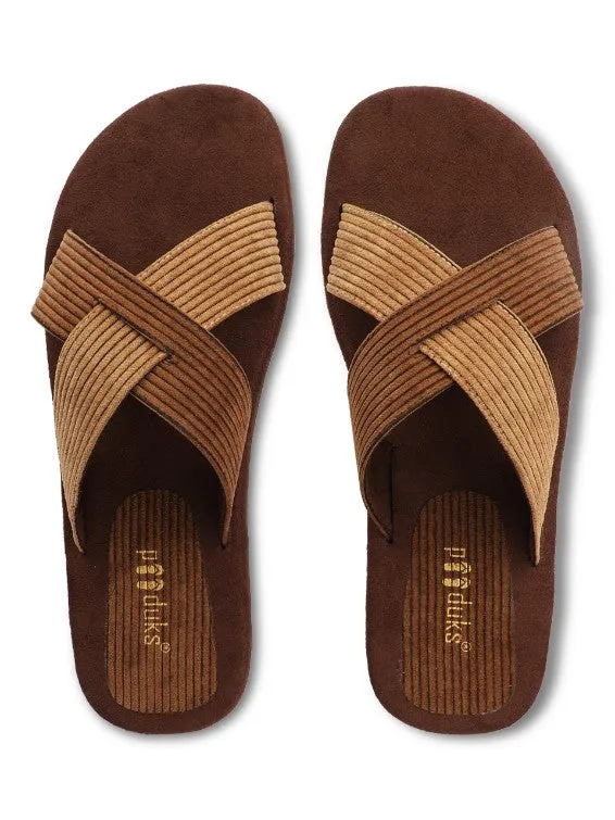 Paaduks Ben Crossover Corduroy Slides for Men