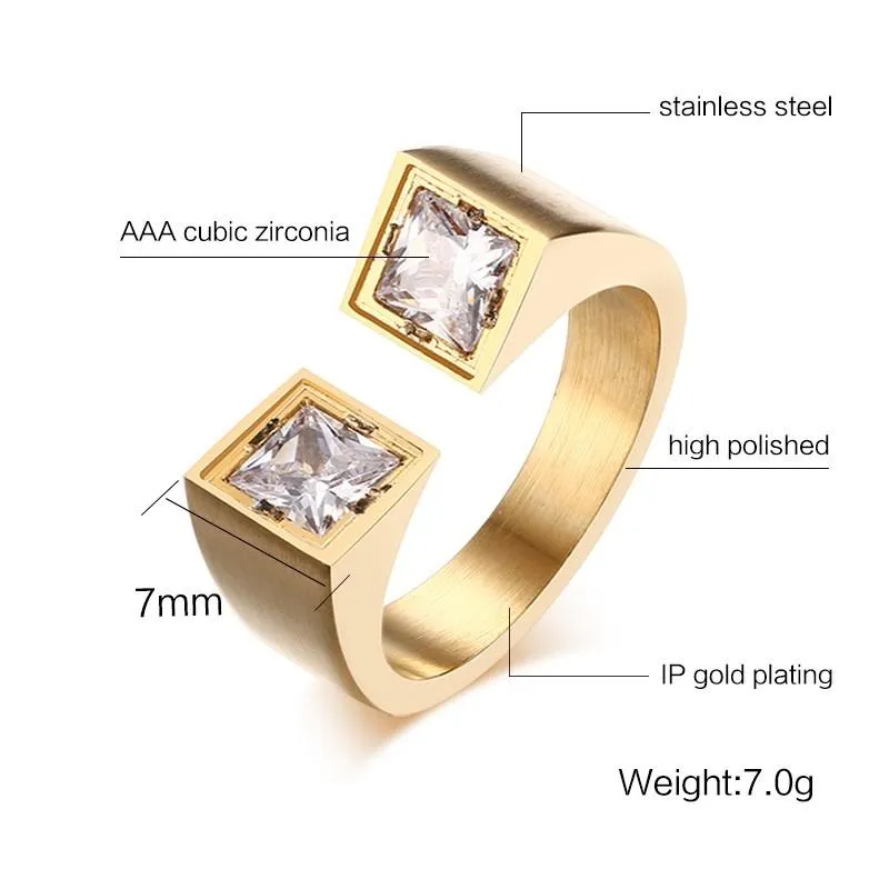 Polished Bijoux Creamy Gold Crystal Ring