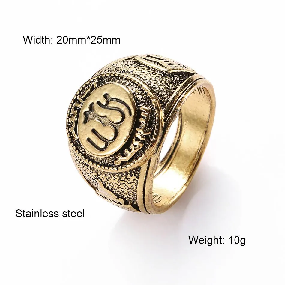 Premium Stainless Steel Arabic Ring