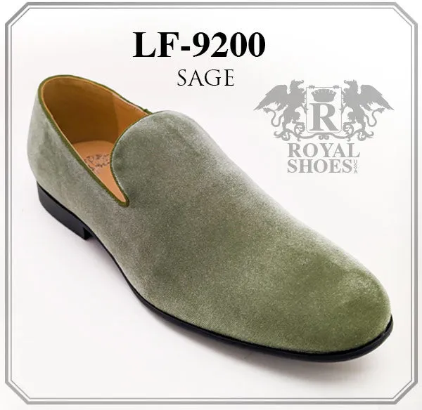 Sage Velvet Men's Slip-On Formal Tuxedo Loafer Shoes LF-9200