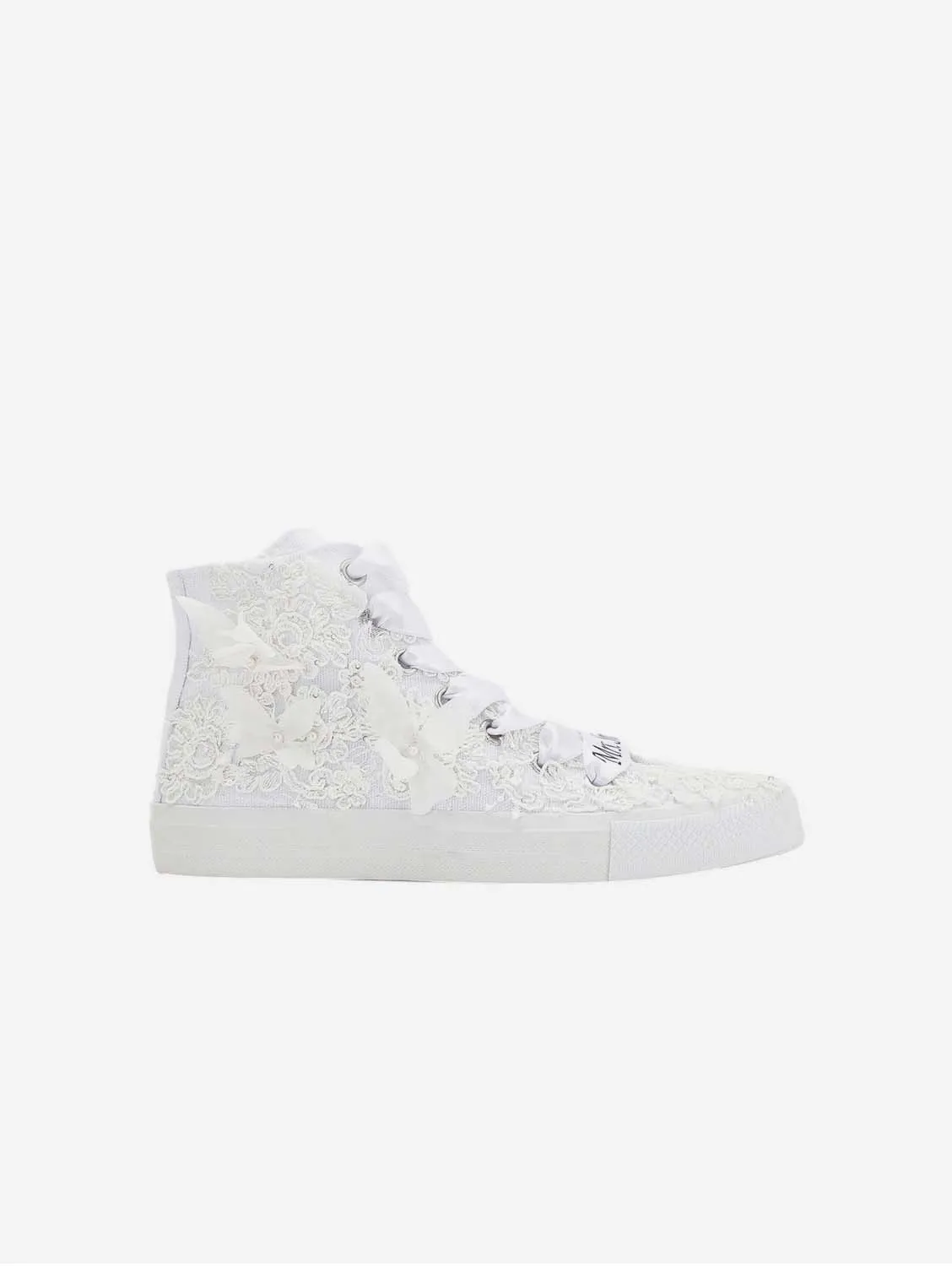 Soleil Lace Vegan Wedding Sneakers | White