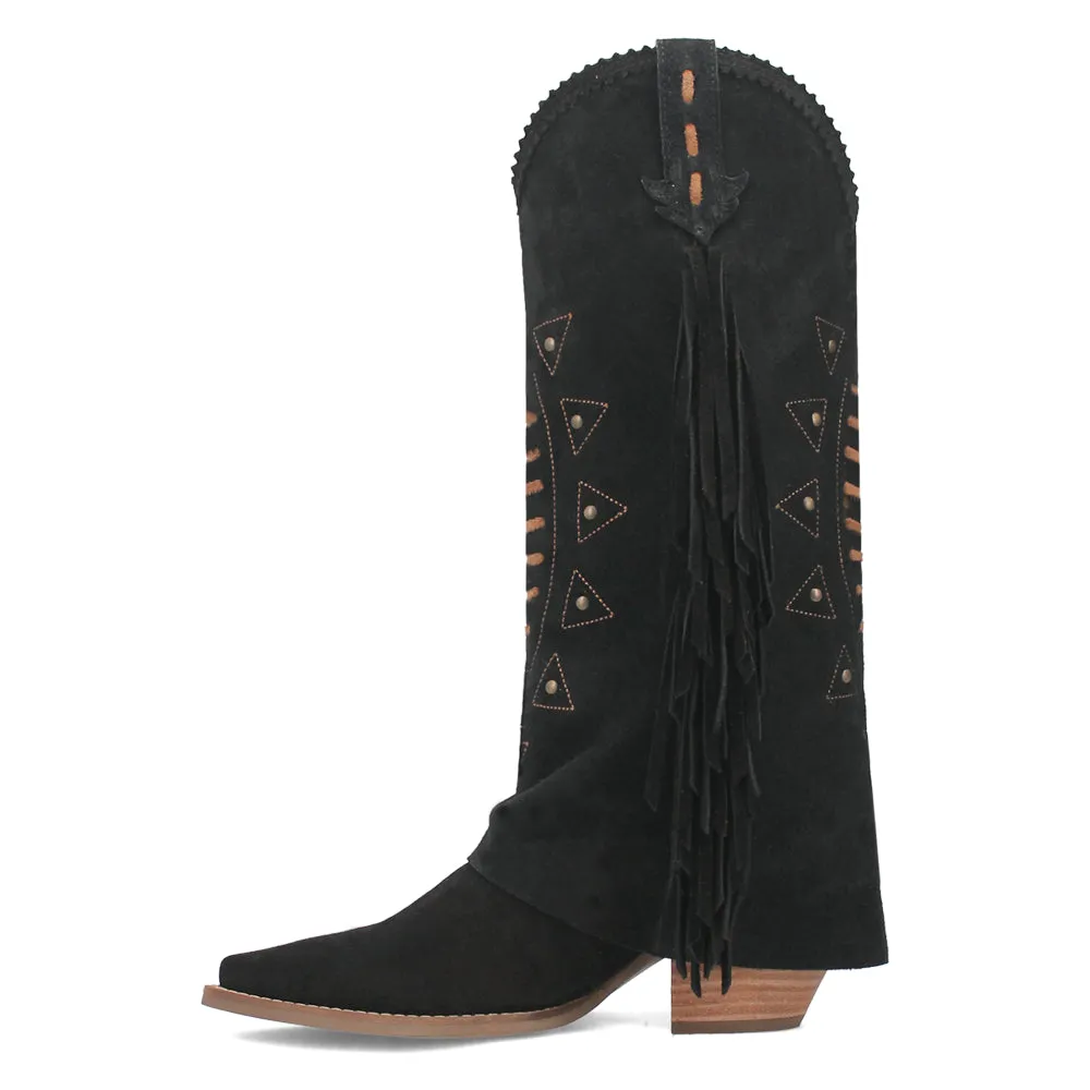 Spirit Trail Studded Embroidered Snip Toe Cowboy Boots