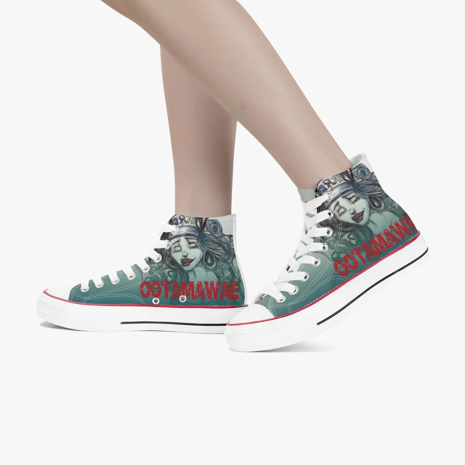 STL Girl High-Top Canvas Blue Shoes