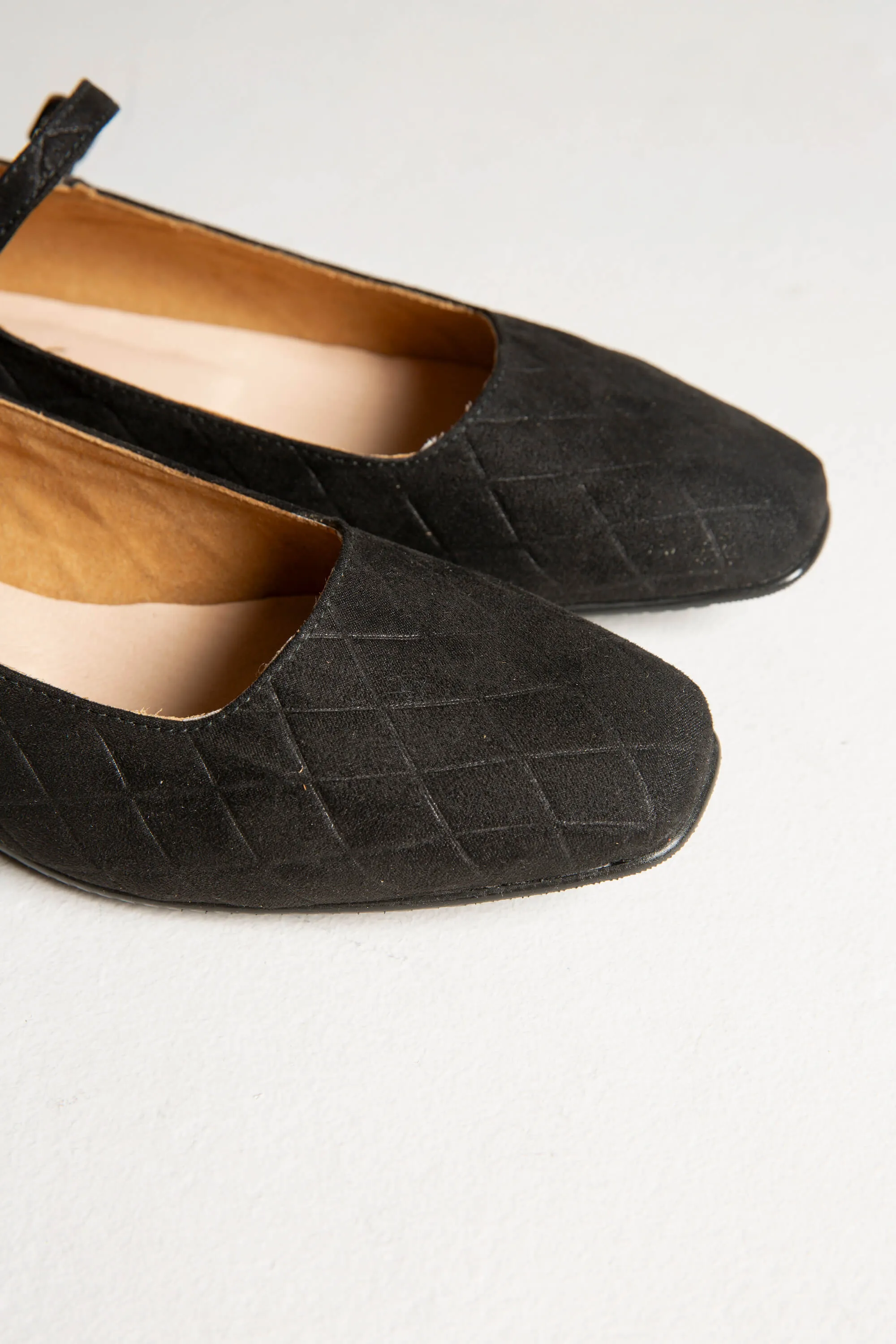 Sweet Vegan Suede Ballerinas | Black