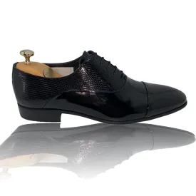 The Lima Black Patent Leather Cap Toe Oxford Shoe Final Sale!