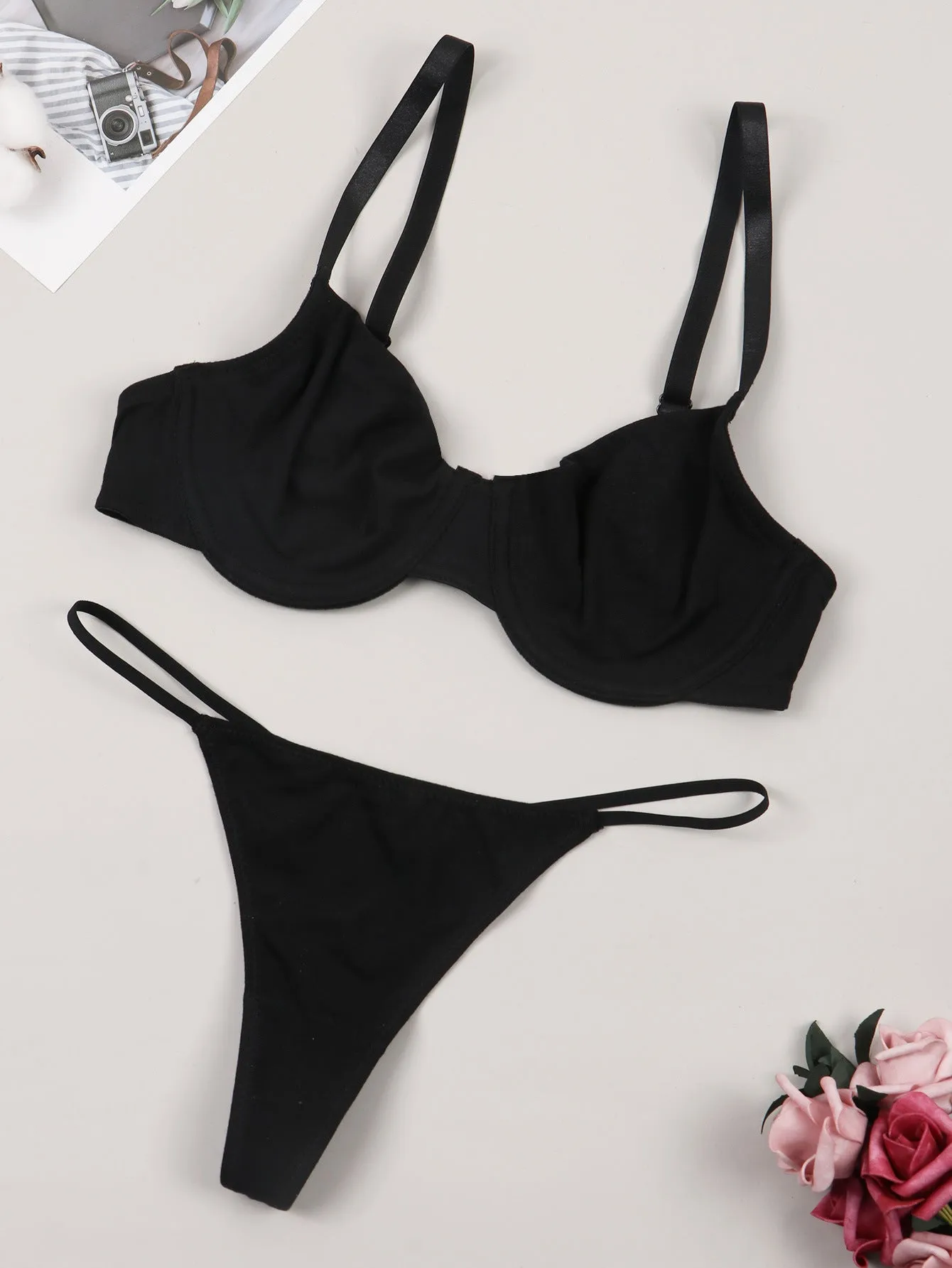 Ultra Thin French Comfortable Breathable Bra Set