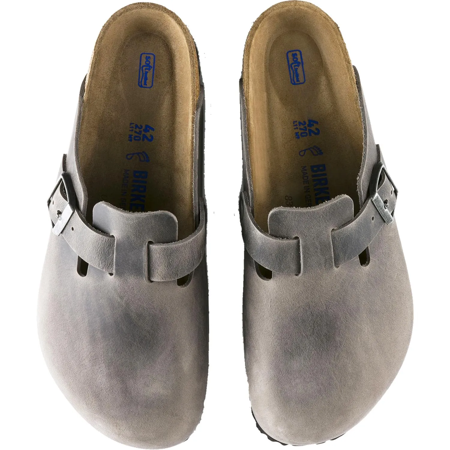 Unisex Birkenstock Boston Iron Oiled Leather