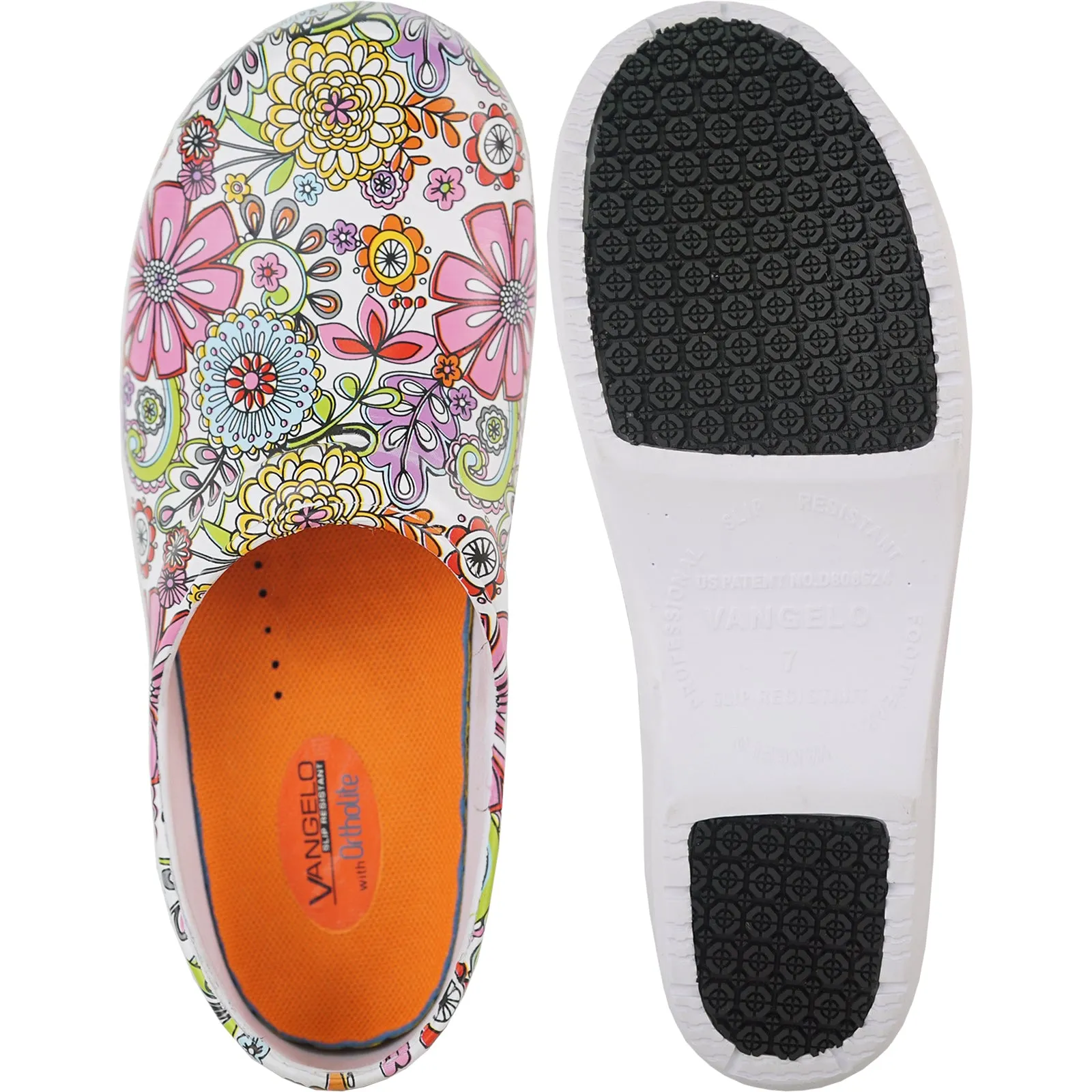 VANGELO Women Slip Resistant Clog NIKO Flower-1