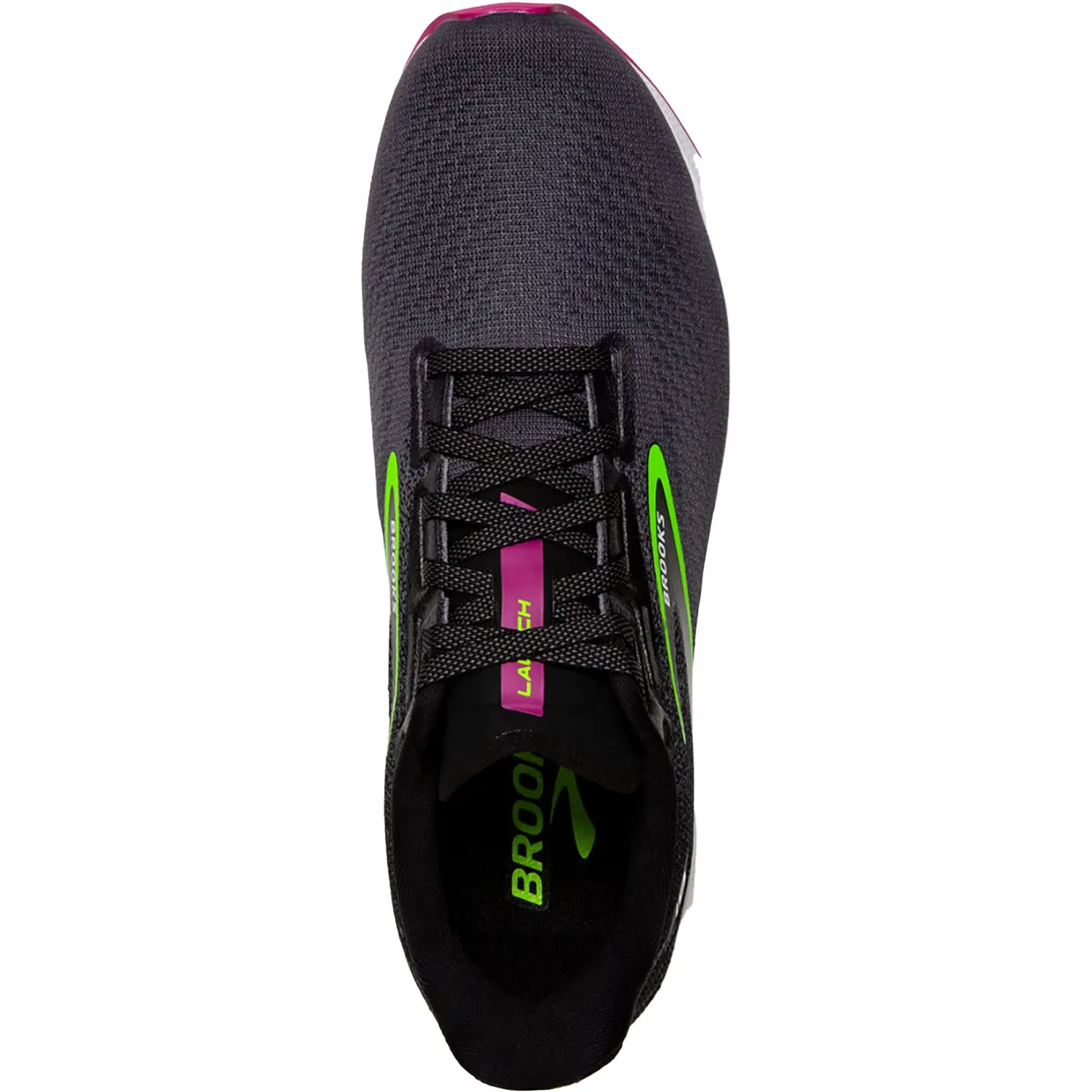 Women's Brooks Launch 10 Black/Blackened Pearl/Green Mesh